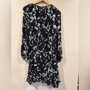 NWT The Kooples Floral Black and White Dress Size Medium